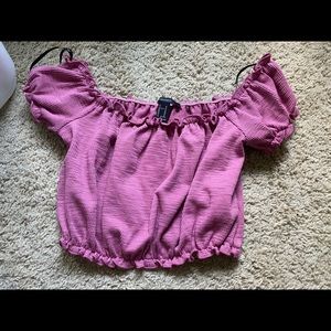 pink off the shoulder top